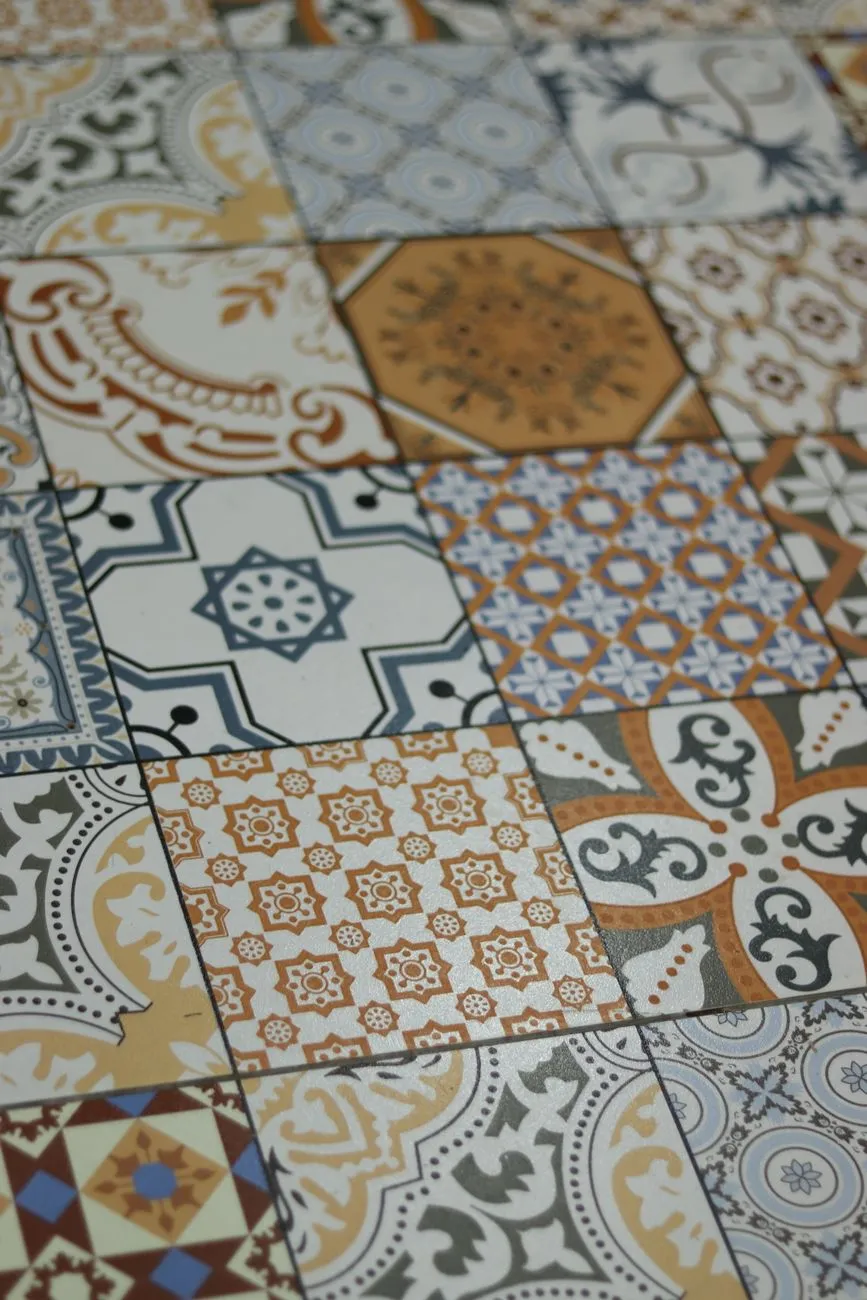 tile installer laying ceramic floor