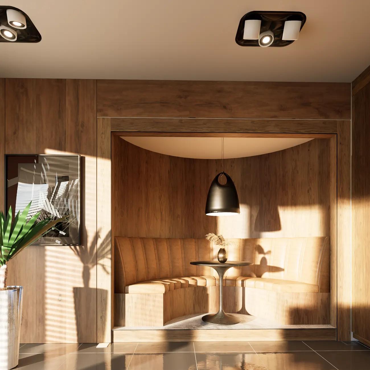 professional electrician installing lighting fixture warm interior
