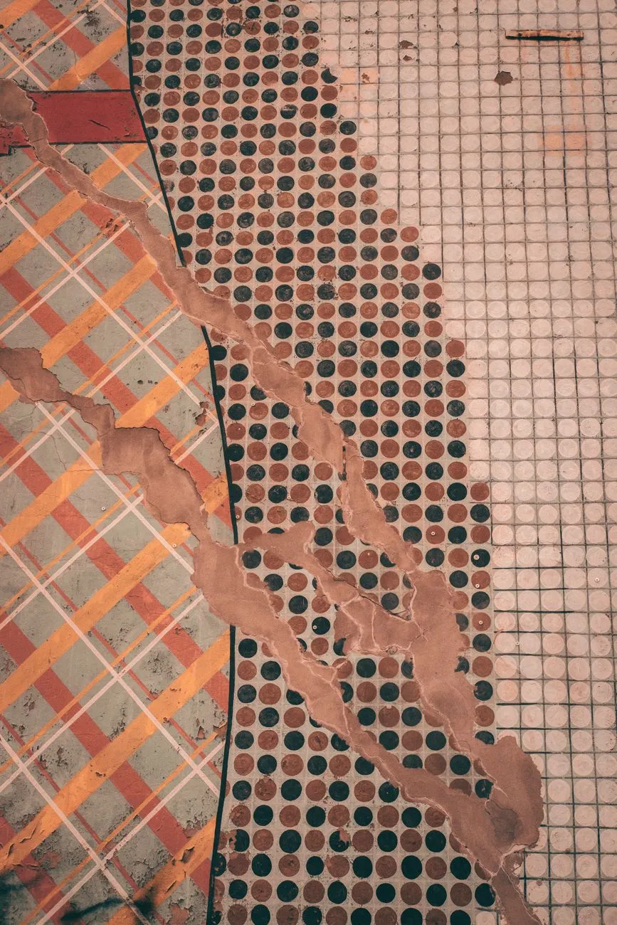 tile installer laying ceramic floor